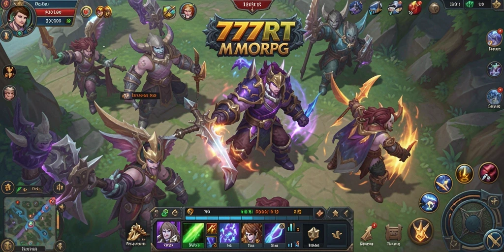 Screenshot utama 777RT menampilkan aksi seru dalam pertempuran MMORPG.