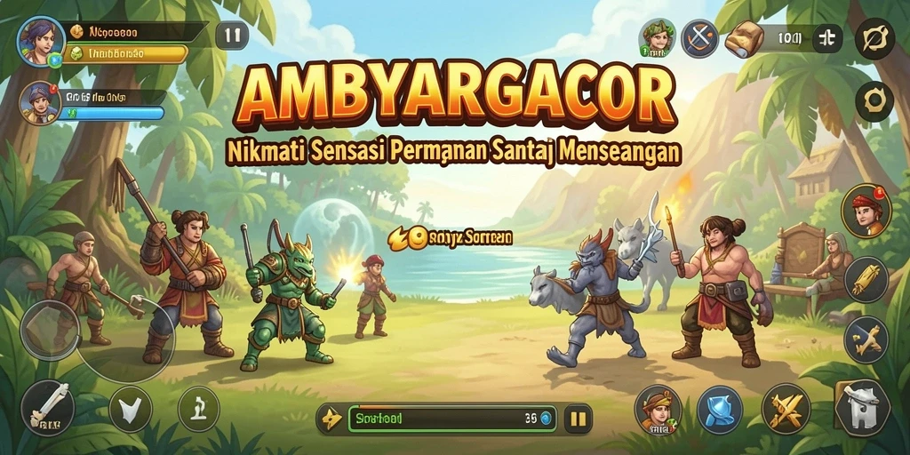 Tampilan gameplay menyenangkan dalam AMBYARGACOR yang membuat pemain betah.