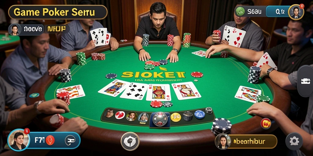 Gameplay menarik dari F7F7 dengan suasana Poker yang seru.
