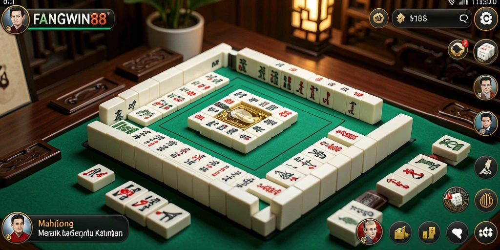 Screenshot gameplay <strong>FANGWIN88</strong> menampilkan aksi seru Mahjong.