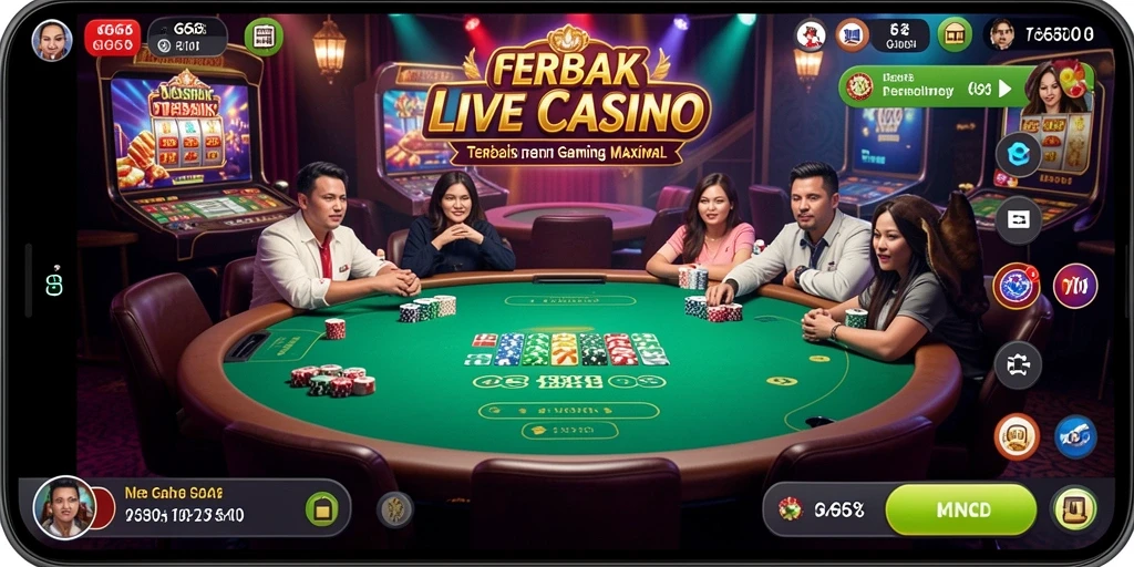 Screenshot G668 menampilkan dealer live yang berinteraksi dengan pemain.