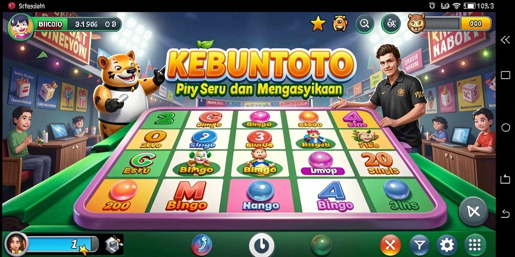 Screenshot gameplay Bingo KEBUNTOTO yang seru dan menantang.